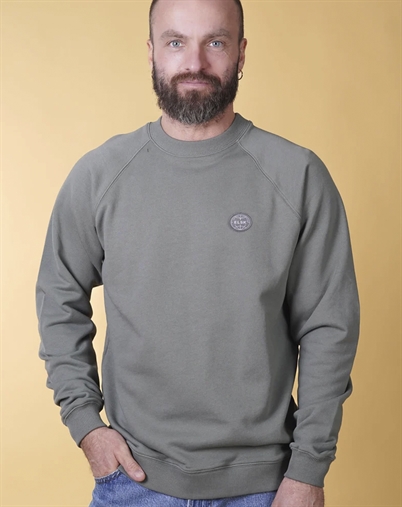 Elsk - Globe Men's Raglan Crewneck Sweatshirt - Castor Grey